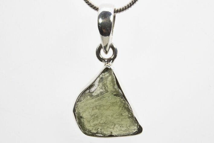 Green Moldavite Tektite Pendant ( g) - Czech Republic #317527